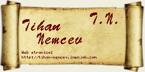 Tihan Nemčev vizit kartica